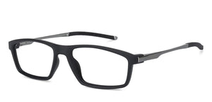Black Rectangle Full Rim Unisex Eyeglasses by Lenskart Air LA-134705