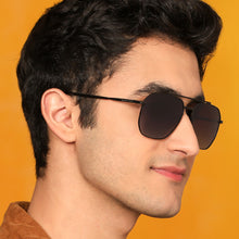 Load image into Gallery viewer, Black Square Full Rim Unisex Sunglasses by Vincent Chase Polarized-135529