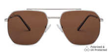 Load image into Gallery viewer, Silver Square Full Rim Unisex Sunglasses by Vincent Chase Online-135531