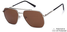 Load image into Gallery viewer, Silver Square Full Rim Unisex Sunglasses by Vincent Chase Online-135531