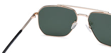 Load image into Gallery viewer, Gold Square Full Rim Unisex Sunglasses by Vincent Chase Online-135532