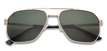 Load image into Gallery viewer, Gold Square Full Rim Unisex Sunglasses by Vincent Chase Online-135532