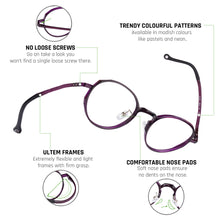 Load image into Gallery viewer, Blue Round Full Rim Unisex Eyeglasses by Lenskart Air Online-134306