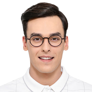 Blue Round Full Rim Unisex Eyeglasses by Lenskart Air Online-134306