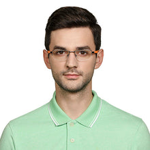 Load image into Gallery viewer, Gunmetal Rectangle Half Rim Unisex Eyeglasses by Lenskart Air Online-131820