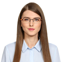 Load image into Gallery viewer, Gunmetal Rectangle Half Rim Unisex Eyeglasses by Lenskart Air Online-131820