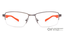Load image into Gallery viewer, Gunmetal Rectangle Half Rim Unisex Eyeglasses by Lenskart Air Online-131820