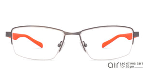 Gunmetal Rectangle Half Rim Unisex Eyeglasses by Lenskart Air Online-131820