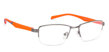 Load image into Gallery viewer, Gunmetal Rectangle Half Rim Unisex Eyeglasses by Lenskart Air Online-131820