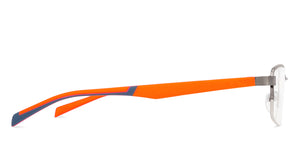 Gunmetal Rectangle Half Rim Unisex Eyeglasses by Lenskart Air Online-131820