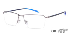 Load image into Gallery viewer, Grey Rectangle Half Rim Unisex Eyeglasses by Lenskart Air Computer Glasses-138222
