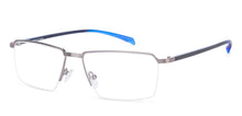 Load image into Gallery viewer, Grey Rectangle Half Rim Unisex Eyeglasses by Lenskart Air Computer Glasses-138222