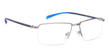 Load image into Gallery viewer, Grey Rectangle Half Rim Unisex Eyeglasses by Lenskart Air Computer Glasses-138222