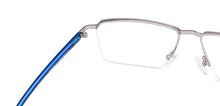 Load image into Gallery viewer, Grey Rectangle Half Rim Unisex Eyeglasses by Lenskart Air Computer Glasses-138222