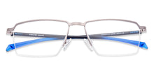 Load image into Gallery viewer, Grey Rectangle Half Rim Unisex Eyeglasses by Lenskart Air Computer Glasses-138222