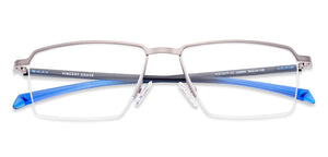 Grey Rectangle Half Rim Unisex Eyeglasses by Lenskart Air Computer Glasses-138222