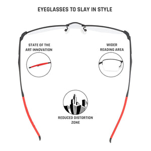 Black Rectangle Half Rim Unisex Eyeglasses by Lenskart Air Online-134709