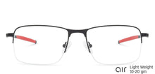 Load image into Gallery viewer, Black Rectangle Half Rim Unisex Eyeglasses by Lenskart Air Online-134709