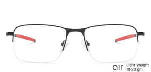 Black Rectangle Half Rim Unisex Eyeglasses by Lenskart Air Online-134709