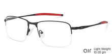Load image into Gallery viewer, Black Rectangle Half Rim Unisex Eyeglasses by Lenskart Air Online-134709