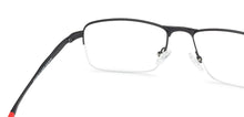 Load image into Gallery viewer, Black Rectangle Half Rim Unisex Eyeglasses by Lenskart Air Online-134709