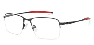 Black Rectangle Half Rim Unisex Eyeglasses by Lenskart Air Online-134709