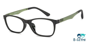 Black Rectangle Full Rim  Kid Eyeglasses by Vincent Chase Kids-137385