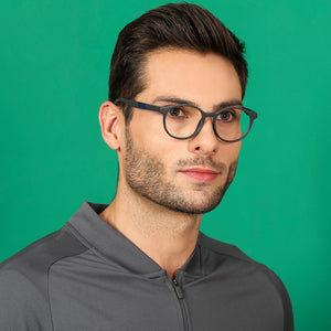 Grey Round Full Rim Unisex Eyeglasses by Lenskart Air Online-135614