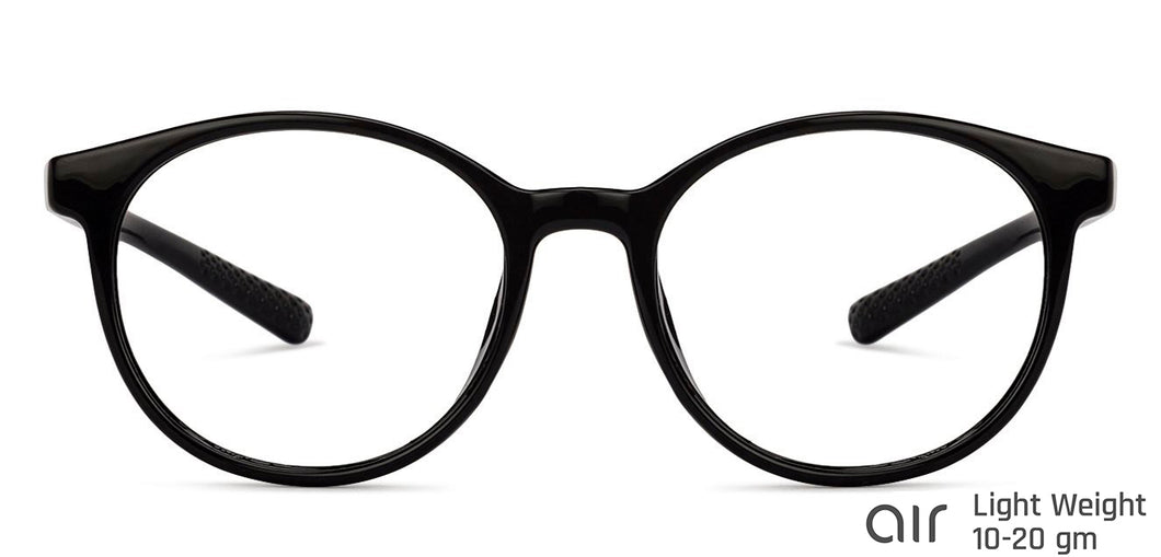 Black Round Full Rim Unisex Eyeglasses by Lenskart Air Online-135621