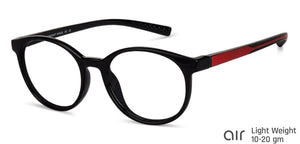 Black Round Full Rim Unisex Eyeglasses by Lenskart Air Online-135621