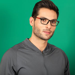 Black Rectangle Full Rim Unisex Eyeglasses by Lenskart Air Online-135625