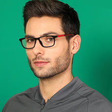Load image into Gallery viewer, Black Rectangle Full Rim Unisex Eyeglasses by Lenskart Air Online-135625