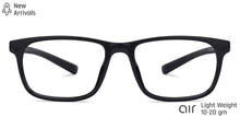 Load image into Gallery viewer, Black Rectangle Full Rim Unisex Eyeglasses by Lenskart Air Online-135625