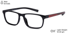 Load image into Gallery viewer, Black Rectangle Full Rim Unisex Eyeglasses by Lenskart Air Online-135625