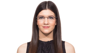 Silver Rectangle Rimless Unisex Eyeglasses by Lenskart Air Online-114341