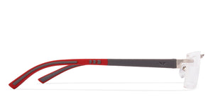 Silver Rectangle Rimless Unisex Eyeglasses by Lenskart Air Online-114341
