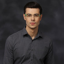 Load image into Gallery viewer, Silver Rectangle Rimless Unisex Eyeglasses by Lenskart Air Online-120754