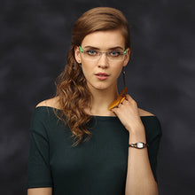 Load image into Gallery viewer, Silver Rectangle Rimless Unisex Eyeglasses by Lenskart Air Online-120754