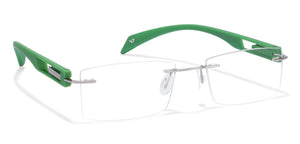 Silver Rectangle Rimless Unisex Eyeglasses by Lenskart Air Online-120754