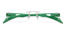Load image into Gallery viewer, Silver Rectangle Rimless Unisex Eyeglasses by Lenskart Air Online-120754