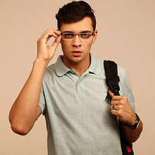 Load image into Gallery viewer, Black Rectangle Rimless Unisex Eyeglasses by Lenskart Air Online-115131