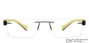 Black Rectangle Rimless Unisex Eyeglasses by Lenskart Air Online-115131