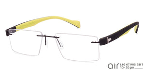 Black Rectangle Rimless Unisex Eyeglasses by Lenskart Air Online-115131