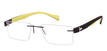 Load image into Gallery viewer, Black Rectangle Rimless Unisex Eyeglasses by Lenskart Air Online-115131