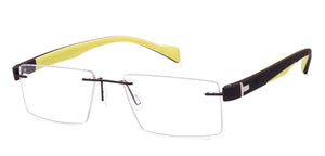 Black Rectangle Rimless Unisex Eyeglasses by Lenskart Air Online-115131