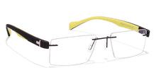 Load image into Gallery viewer, Black Rectangle Rimless Unisex Eyeglasses by Lenskart Air Online-115131