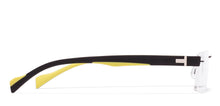 Load image into Gallery viewer, Black Rectangle Rimless Unisex Eyeglasses by Lenskart Air Online-115131