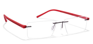 Black Rectangle Rimless Unisex Eyeglasses by Lenskart Air Online-115136