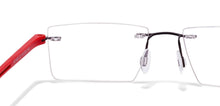 Load image into Gallery viewer, Black Rectangle Rimless Unisex Eyeglasses by Lenskart Air Online-115136