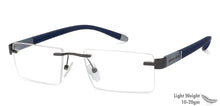 Load image into Gallery viewer, Grey Rectangle Rimless Unisex Eyeglasses by Lenskart Air Online-115147